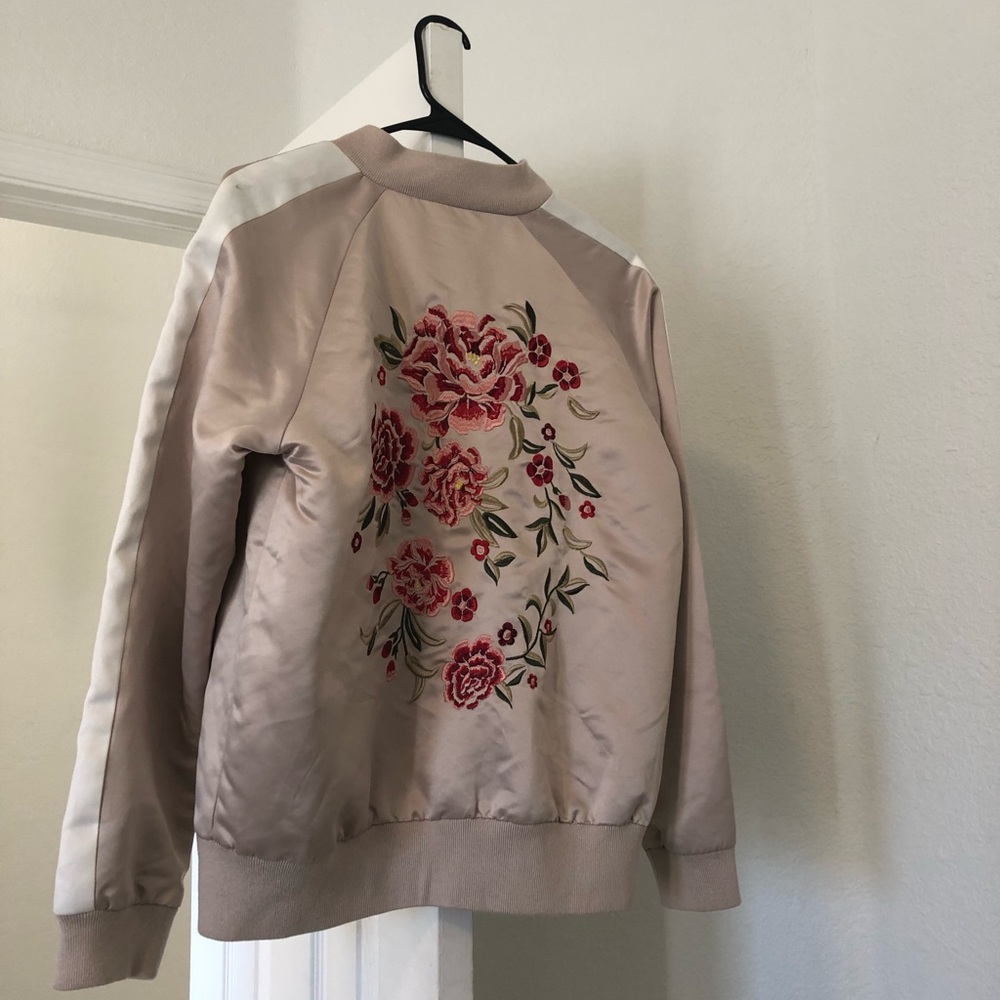 Embroidered bomber jacket